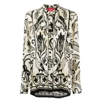 for restless sleepers- printed silk shirt