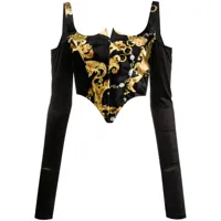 versace jeans couture- chain couture long sleeve corset