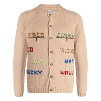bode- embroidered wool cardigan