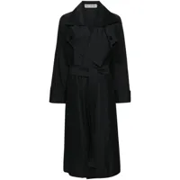 issey miyake- linen blend belted trench coat