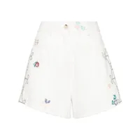 forte forte- embroidered cotton shorts