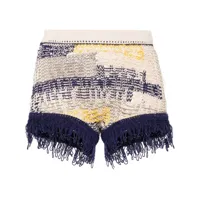 sportmax- cotton knitted shorts
