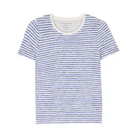 majestic- striped linen blend t-shirt