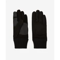 gants daim velours noirs monogramme