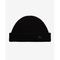 bonnet court laine noir à monogramme k