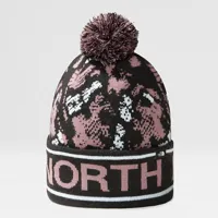 the north face bonnet ski tuke fawn grey snake charmer print taille taille unique