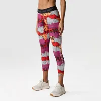 the north face legging imprimé taille mi-haute flex pour femme fiery red abstract yosemite print taille xs standard