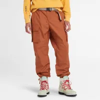 timberland pantalon cargo déperlant pour homme en rouille marron, taille 42 x 32