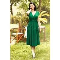 layla cross over dress années 50 en vert