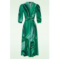 robe cache-coeur mi-longue shelley en vert