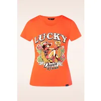 t-shirt lucky en orange