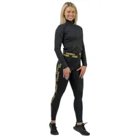 nebbia classic intense iconic gold leggings high waist noir xs femme