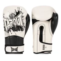 tapout bandini leather boxing gloves beige 12 oz