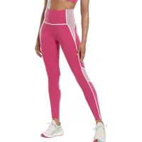 reebok lux high-waisted colorblock leggings rose s / regular femme