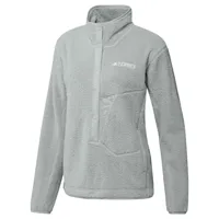 adidas organiser xploric high-pile-fleece pullover full zip fleece gris xs femme