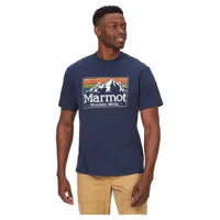 marmot mmw gradient short sleeve t-shirt bleu s homme