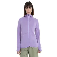 icebreaker merino zoneknit™ quantum full zip sweatshirt violet m femme