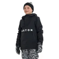 burton frostner anorak jacket noir 6-7 years garçon