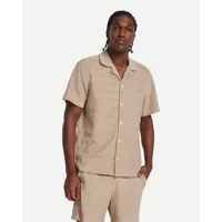 chemise ugg tasman terry braid pour homme | ugg ue in brown, taille s, coton