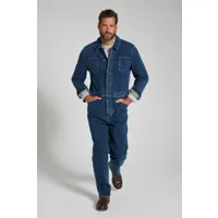 grandes tailles combinaison en jean. manches longues et poches sur la poitrine. collection workwear., hommes, bleu, taille: 3xl, coton, jp1880