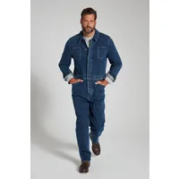 grandes tailles combinaison en jean. manches longues et poches sur la poitrine. collection workwear., hommes, bleu, taille: 7xl, coton, jp1880