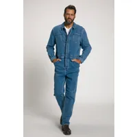 grandes tailles combinaison en jean. manches longues et poches sur la poitrine. collection workwear., hommes, bleu, taille: 5xl, coton, jp1880