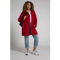 grandes tailles veste longue en maille-polaire, femmes, rouge, taille: 48/50, polyester, ulla popken