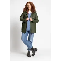 grandes tailles veste de pluie hyprar, femmes, vert, taille: 48/50, fibres synthétiques/polyester/coton, ulla popken