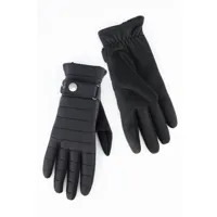 grandes tailles gants matelassés, femmes, noir, taille: 60-66, polyester, ulla popken