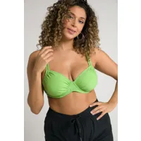 grandes tailles top de bikini, femmes, vert, taille: 46, polyester/fibres synthétiques/élasthanne, ulla popken