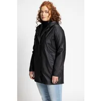 grandes tailles veste de pluie, femmes, noir, taille: 44/46, fibres synthétiques/polyester/coton, ulla popken