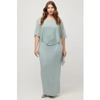 grandes tailles robe maxi, femmes, turquoise, taille: 48/50, polyester, ulla popken