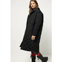 grandes tailles manteau matelassé, femmes, noir, taille: 52/54, polyester, studio untold