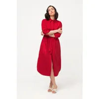 grandes tailles robe chemisier, femmes, rouge, taille: 56/58, coton/fibres synthétiques, ulla popken