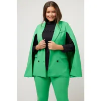 grandes tailles blazer et cape, femmes, vert, taille: 46, polyester/viscose, ulla popken