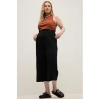grandes tailles jupe-culotte. taille partiellement élastique. fausse ceinture, femmes, noir, taille: 48, polyester, studio untold