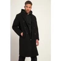 grandes tailles manteau aspect lainage sthuge, femmes, noir, taille: 3xl, polyester, sthuge