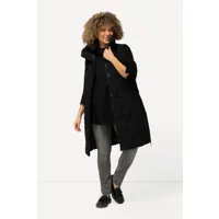 grandes tailles longue veste matelassée hyprar, femmes, noir, taille: 44/46, polyester/fibres synthétiques, ulla popken