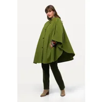 grandes tailles cape légère et imperméable à col montant et patte de boutonnage, femmes, vert, taille: 44-50, polyester/laine, ulla popken