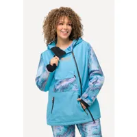 grandes tailles veste à capuche technique, femmes, turquoise, taille: 48/50, polyester, ulla popken