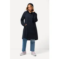 grandes tailles veste longue softshell hyprar, femmes, bleu, taille: 48/50, polyester, ulla popken