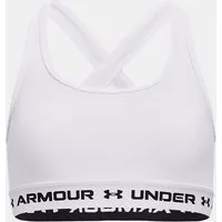 brassière de sport à dos croisé under armour pour fille blanc / noir / blanc ysm (127 - 137 cm)