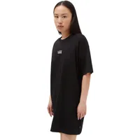 vans robe t-shirt center vee (black) femme noir, taille m