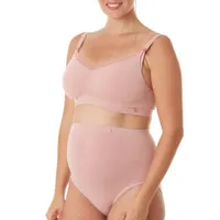 culotte haute de grossesse sans couture organic cache coeur rose
