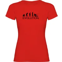 kruskis evolution wake board short sleeve t-shirt rouge m femme