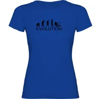 kruskis evolution wake board short sleeve t-shirt bleu l femme