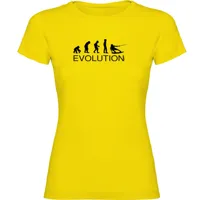 kruskis evolution wake board short sleeve t-shirt jaune 2xl femme