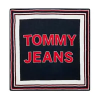 echarpe tommy jeans bandana logo color femme bleu